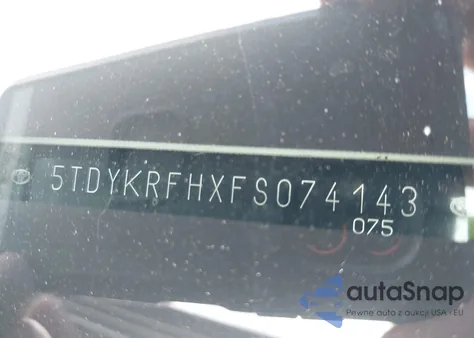 2015 Toyota Highlander Limited V6 z USA, uszkodzony, nr VIN 5TDYKRFHXFS074143